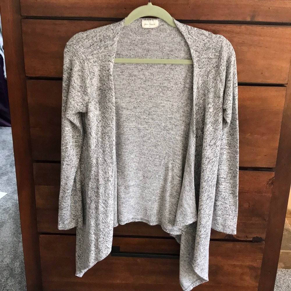Asymmetrical drape cardigan